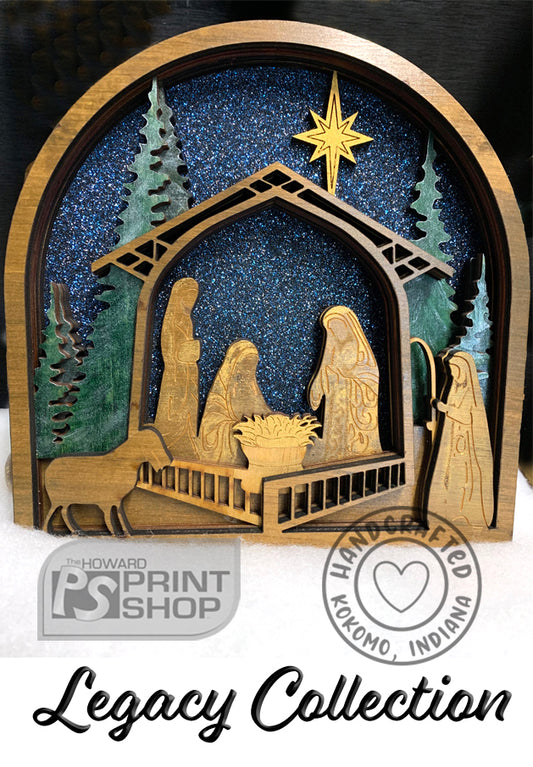 Handcrafted Arch Nativity - Front View