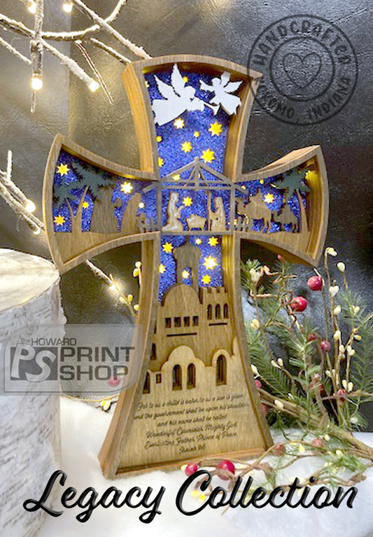 Christmas Nativity Cross - Front View